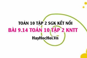 Bài 9.14 SGK Toán 10 tập 2 Kết nối tri thức